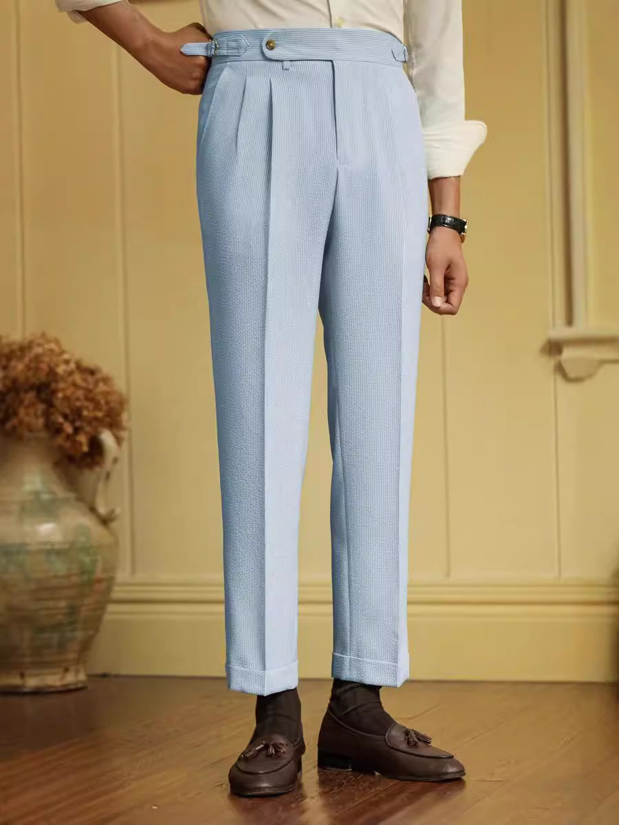 Striped Seersucker Trousers