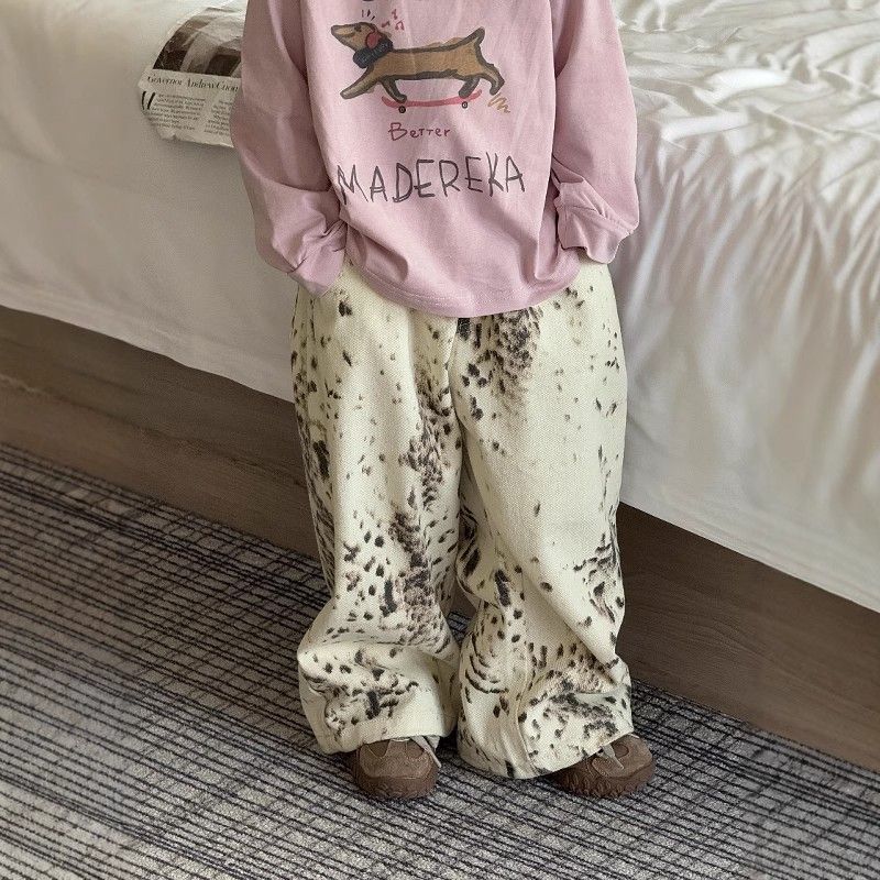 Leopard Print Wide-Leg Pants