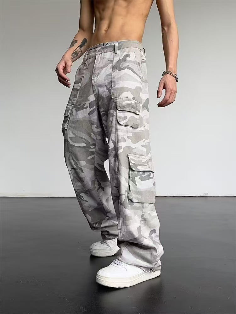 Multi-Pocket Camo Cargo Pants