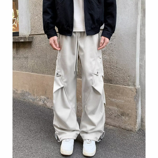 Pleated Wide-Leg Pants