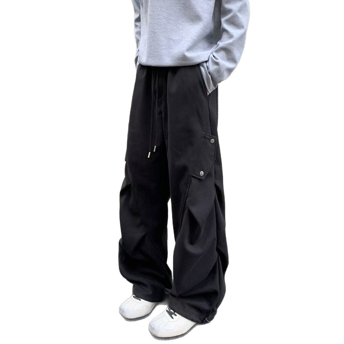 Pleated Wide-Leg Pants