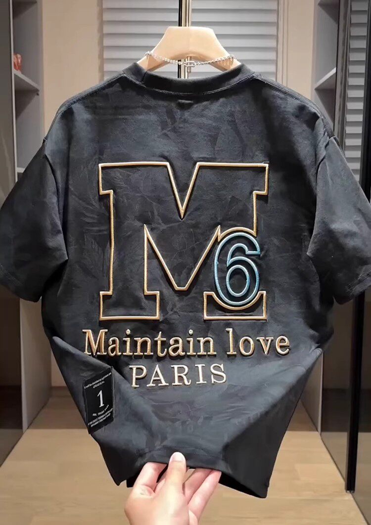 Retro Tie-Dye Embroidered Tee