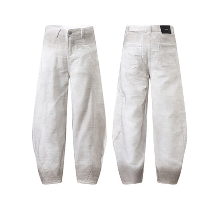 Retro Wide-Leg Denim Trousers