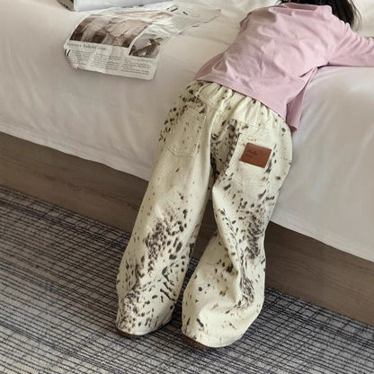 Leopard Print Wide-Leg Pants
