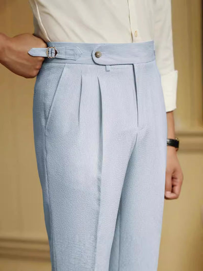 Striped Seersucker Trousers