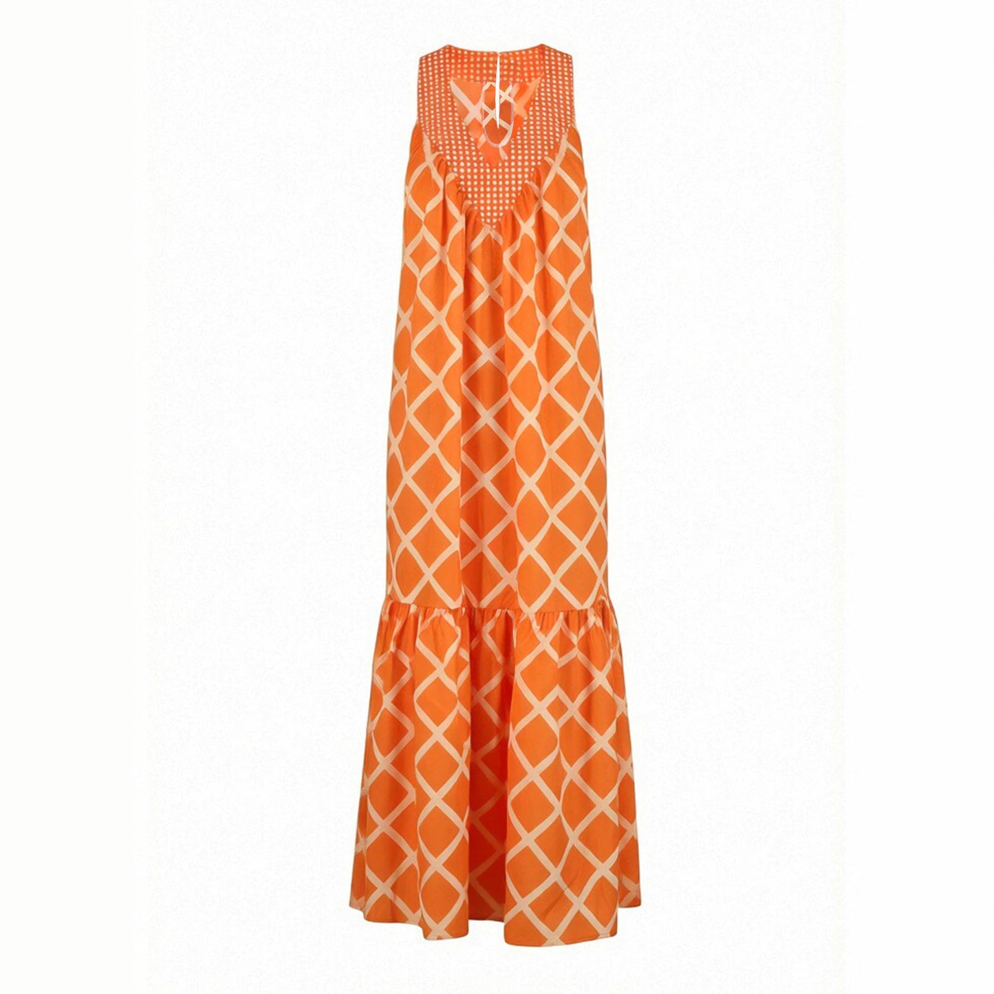 Bohemian Plaid Halter Dress