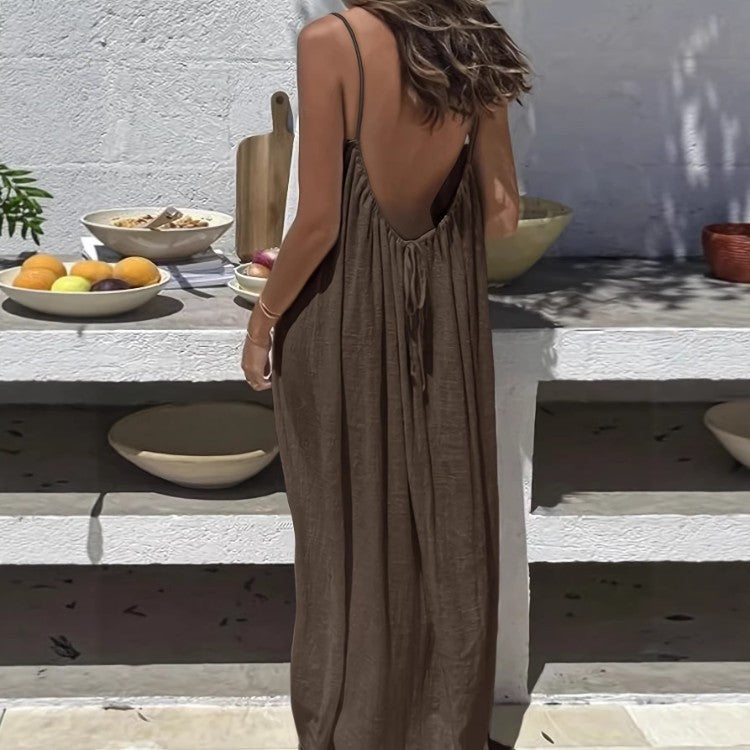 Backless Suspender Loungewear Dress