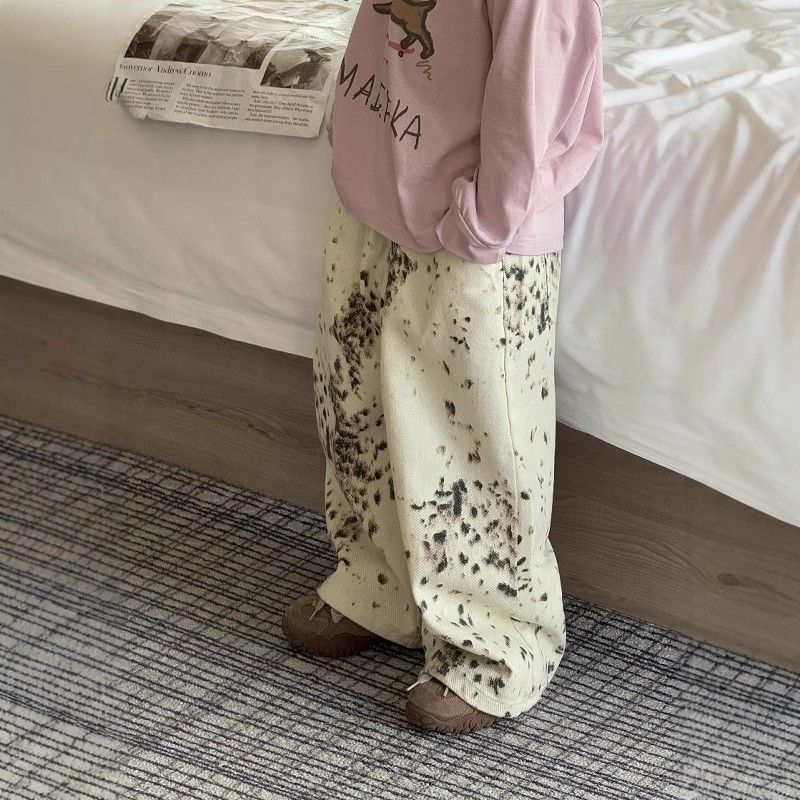 Leopard Print Wide-Leg Pants