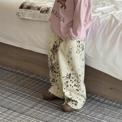 Leopard Print Wide-Leg Pants
