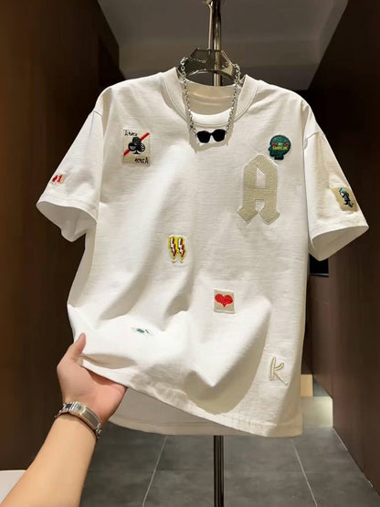 Embroidered Letter Tee