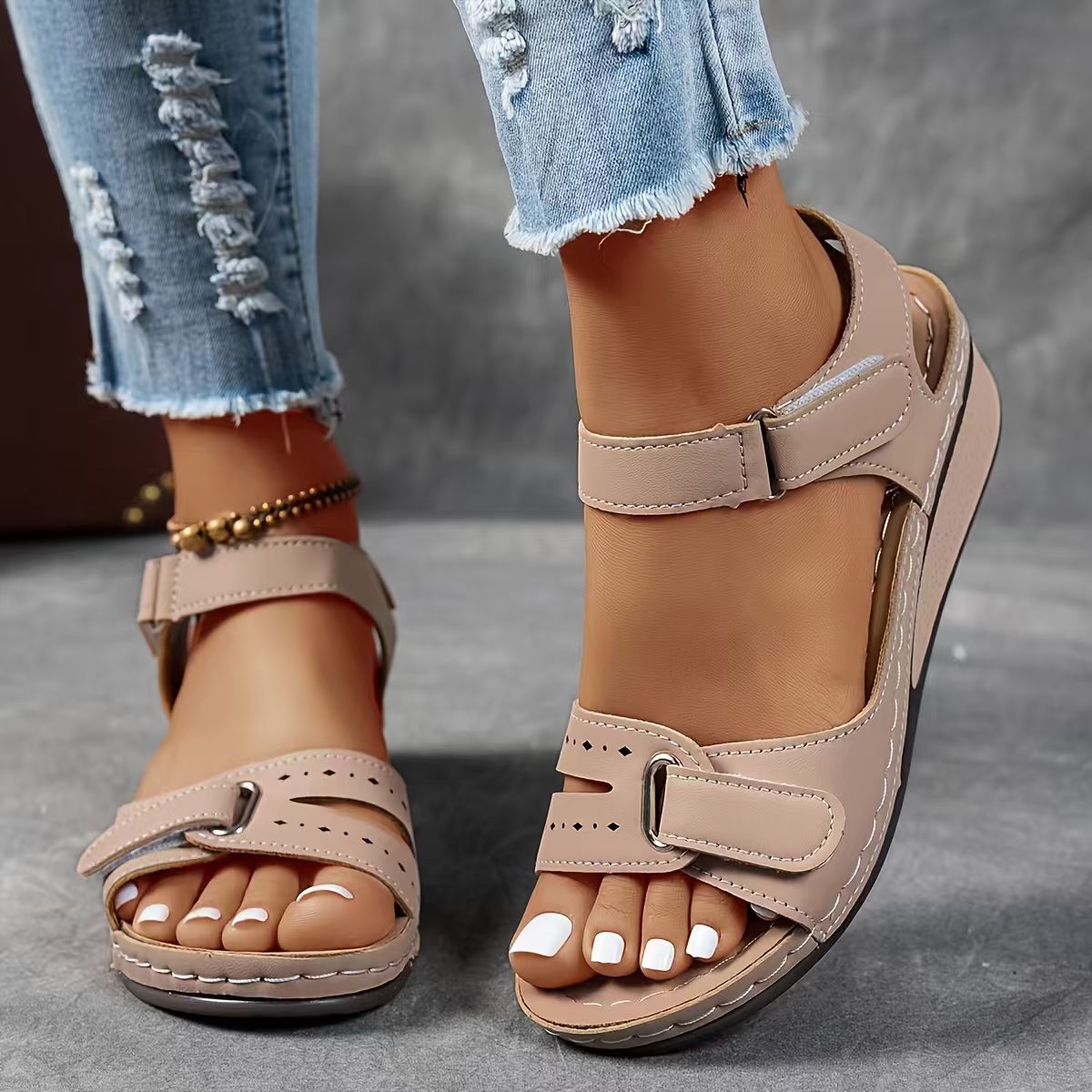 Roman Style Strap Sandals - Women's Sandals - photo 50