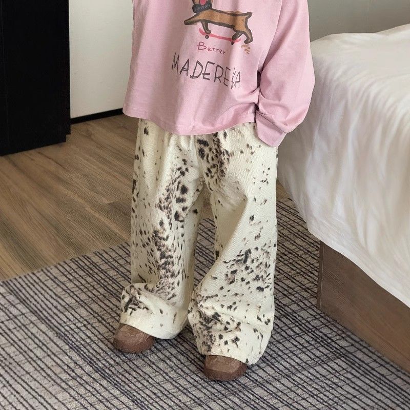 Leopard Print Wide-Leg Pants