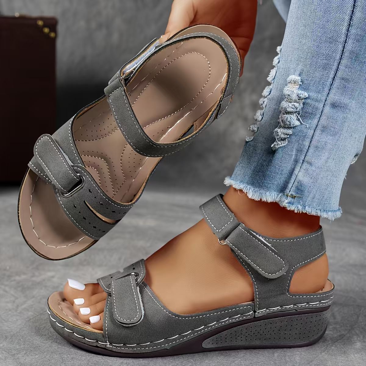 Roman Style Strap Sandals - Women's Sandals - photo 77