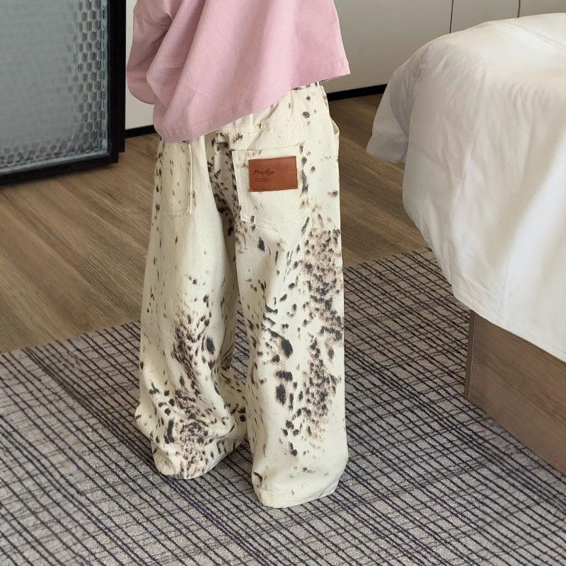 Leopard Print Wide-Leg Pants