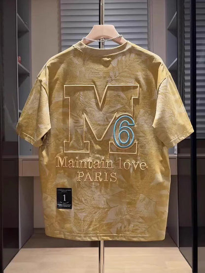 Retro Tie-Dye Embroidered Tee