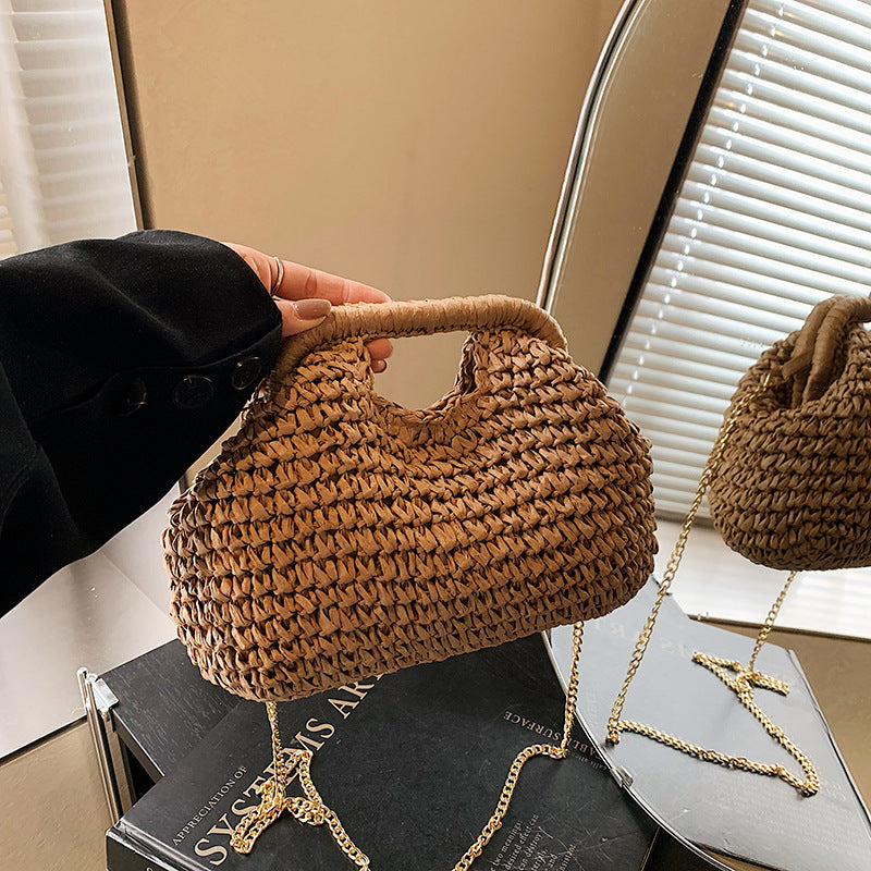 Woven Straw Shoulder Bag