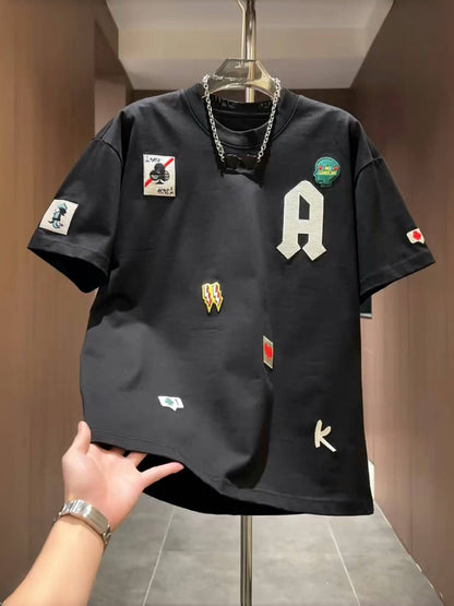 Embroidered Letter Tee
