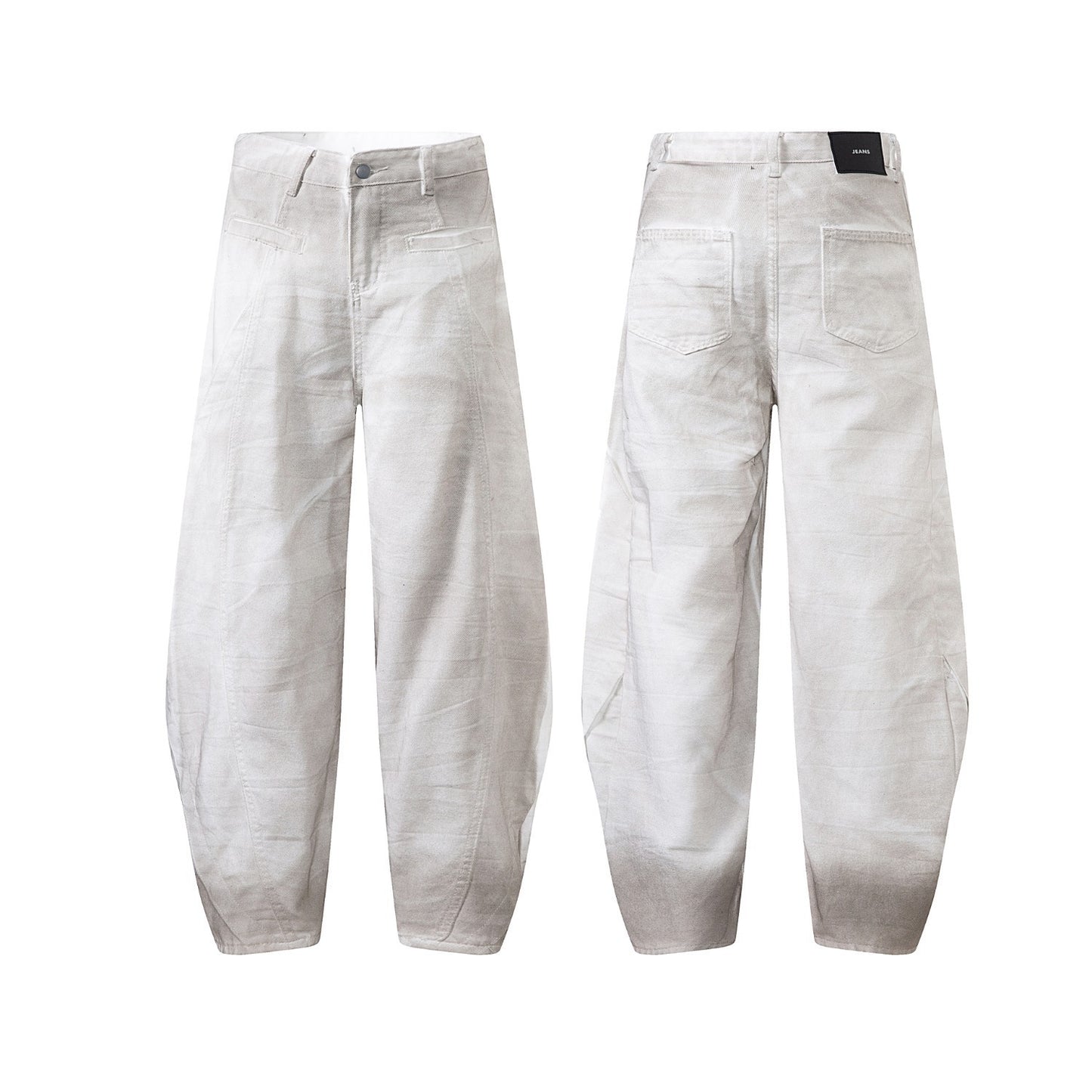 Retro Wide-Leg Denim Trousers