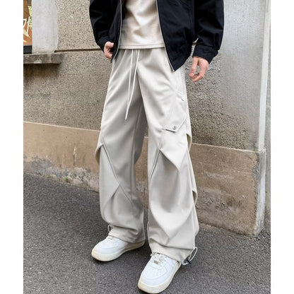 Pleated Wide-Leg Pants