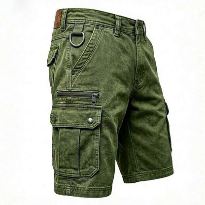 Multi-Pocket Denim Shorts