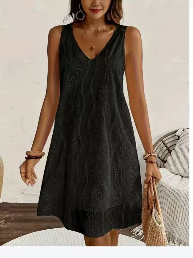 Sleeveless Solid Midi Dress