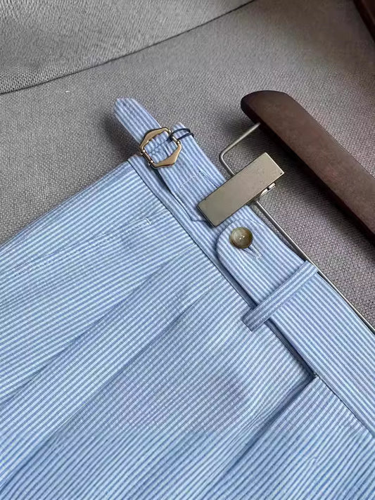 Striped Seersucker Trousers